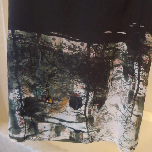 Hanhzhou Mulberry Silk Traditional Dress Art Smoke  Size L NWT's. - Picture 13 of 15